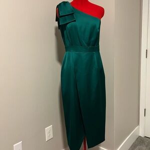 Alex Marie One-Shoulder Teal Dress